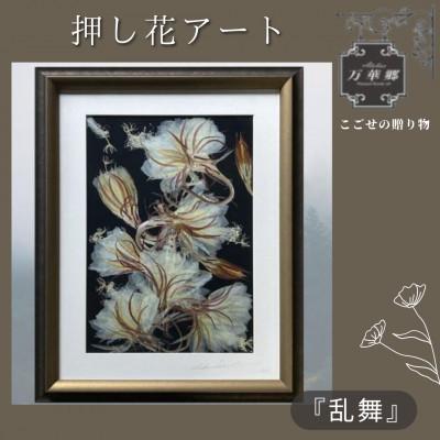 ふるさと納税 千早赤阪村 1点もの　押し花アート 『乱舞』額付き