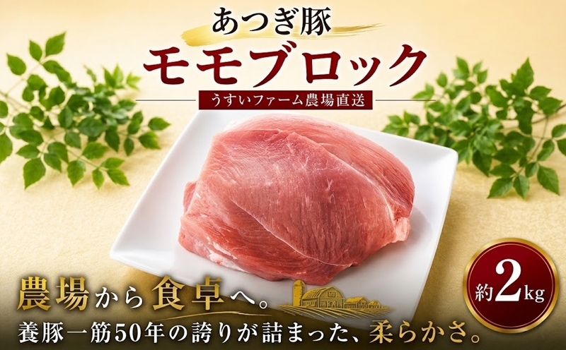 
                  豚肉  モモ ブロック 約2kg 10,000円 国産 豚 冷蔵 豚モモ やわらか 赤身 ブランド豚 国産 あつぎ豚 神奈川県 厚木市 株式会社うすいファーム UIF005
                