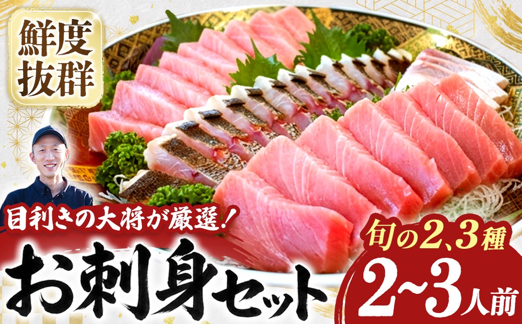 
                  旬な海の幸をお届け！大将のおまかせ刺身2～3種類盛！ Efs-A01 刺し身 海鮮 鮮魚 海鮮丼 魚 刺身セット お魚 さしみ 魚介類　刺身盛り合わせ 冷蔵 2人前 カツオ 鰹 鰹のたたき マグロ ブリ カンパチ 即日発送
                