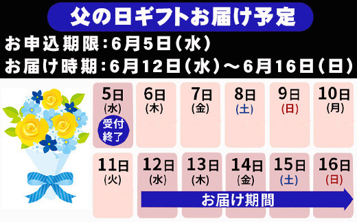 お申込み期限は6月5日(水)まで。お届け期間の指定はできません。