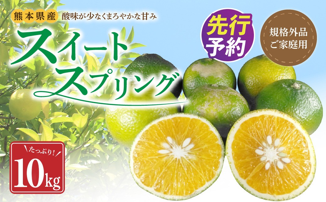 
                  【規格外品】スイートスプリング ご家庭用 10kg サイズ不選別 柑橘くだもの 果物 フルーツ 【2027年1月上旬～2月下旬迄発送予定】
                