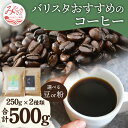 【ふるさと納税】バリスタ おすすめ コーヒー 250g×2種類 計500g 選べる 豆 粉 コーヒーセット バリスタセレクト 浅煎り フルーティ 深煎り コク 恋史郎コーヒー 朝 朝食 落ち着く 味わい 宮崎県 宮崎市 送料無料