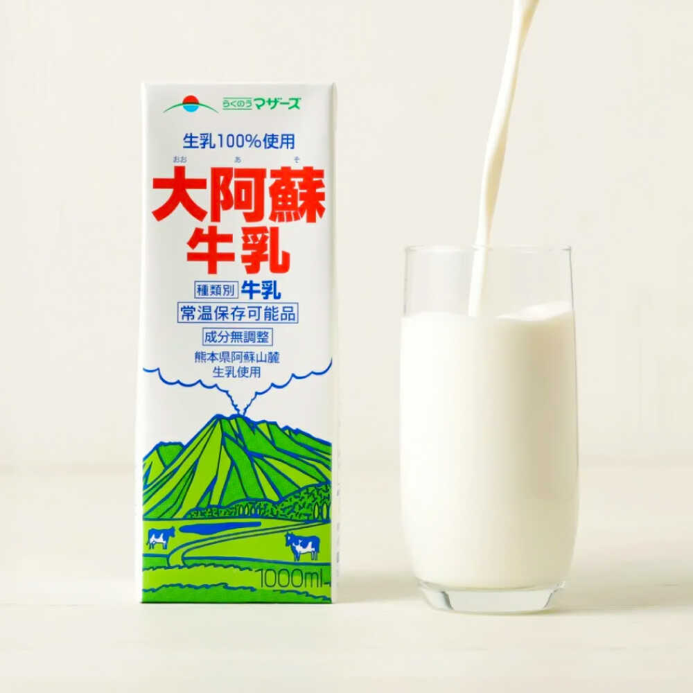 【ふるさと納税】【全6回定期便】大阿蘇 牛乳 1000ml 紙パック(6本入) / 阿蘇 熊本 乳牛 生乳 牛乳 無調整 自然 らくのう 成分無調整牛乳 ミルク カルシウム 常温保存 長期保存 送料無料 熊本県 菊陽町 国産 九州 紙パック【合同会社 たべたせいか】[BHBY025]