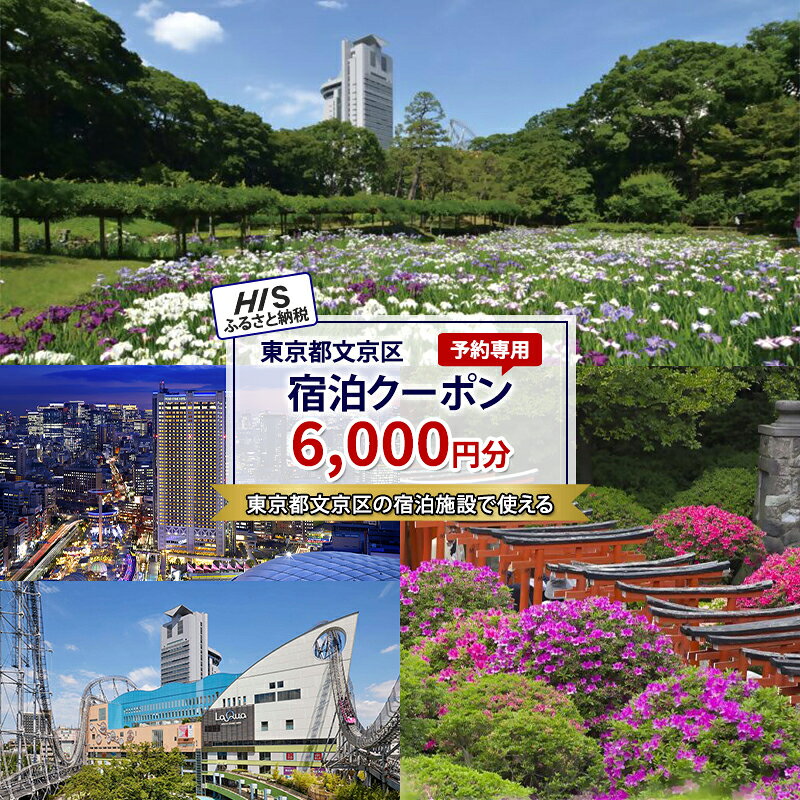 【ふるさと納税】宿泊券 HIS宿泊予約専用クーポン 6000円分 旅行券 東京都文京区 返礼品