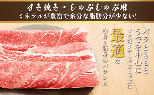 くまもとあか牛すき焼き・しゃぶしゃぶセット  計1kg  すき焼き しゃぶしゃぶ あか牛 牛肉 肩ロース ヘルシー 贅沢 ミネラル  熊本県 ブランド牛 肉 ヘルシー 赤身 牛肉 105-0511