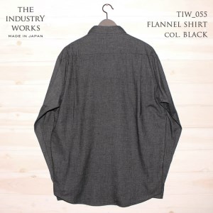 36-2　播州織メンズネルシャツ「THE INDUSTRY WORKS」（1着）【TIW_055（ブラック）】