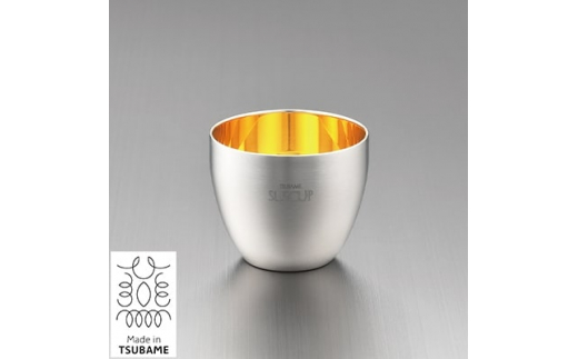 メイド・イン・ツバメ 18-8ステンレス二重構造さくらぐい呑み 80ml 内面24金メッキ FC010433