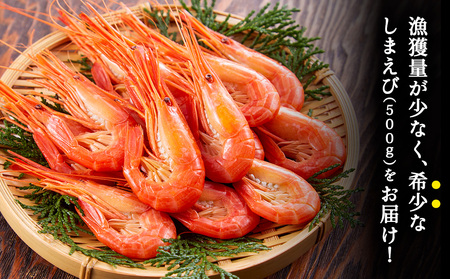 稚内産ボイルしまえび500g（250g×2）【配送不可地域：離島・沖縄県】
