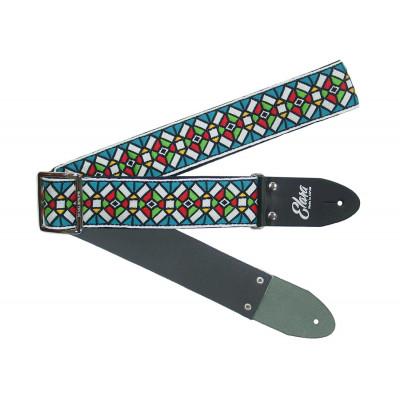 ふるさと納税 郡上市 【ギターストラップ】Elara Straps StainedGlass PacificBlue(BK