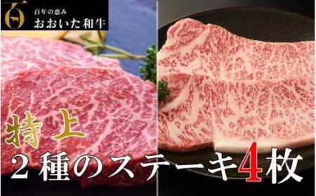 1972R_【期間限定 9月30日まで】おおいた和牛堪能2種のステーキ食べ比べセット「ロース＆ヒレ」計700g