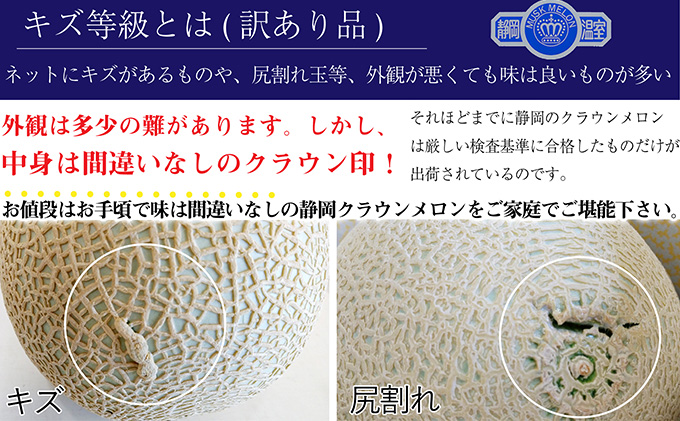 【12か月定期便】クラウンメロン 訳あり2玉