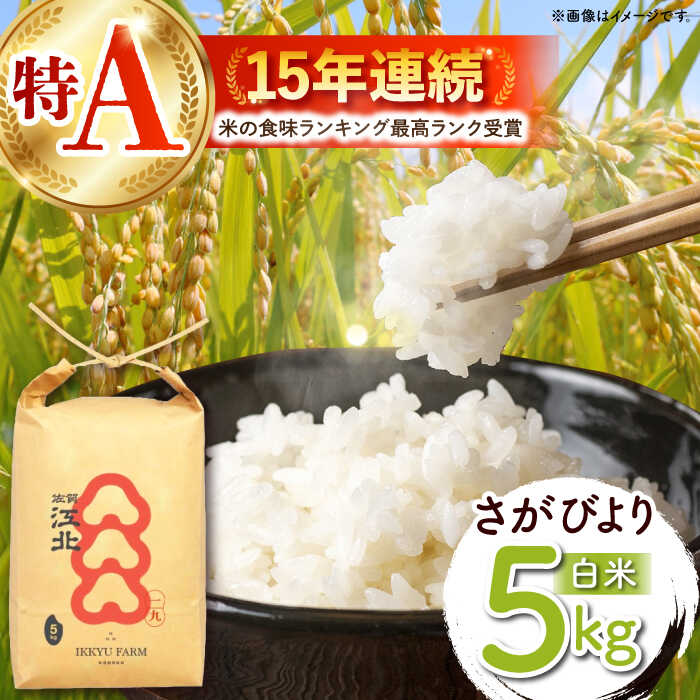 【ふるさと納税】【ご飯でご飯が食べられる！】令和7年産 さがびより 白米 5kg（一等米）【一九FARM】[HDC001] 食品 米 白米 米 お米 特A 特A評価 1等米 佐賀 送料無料