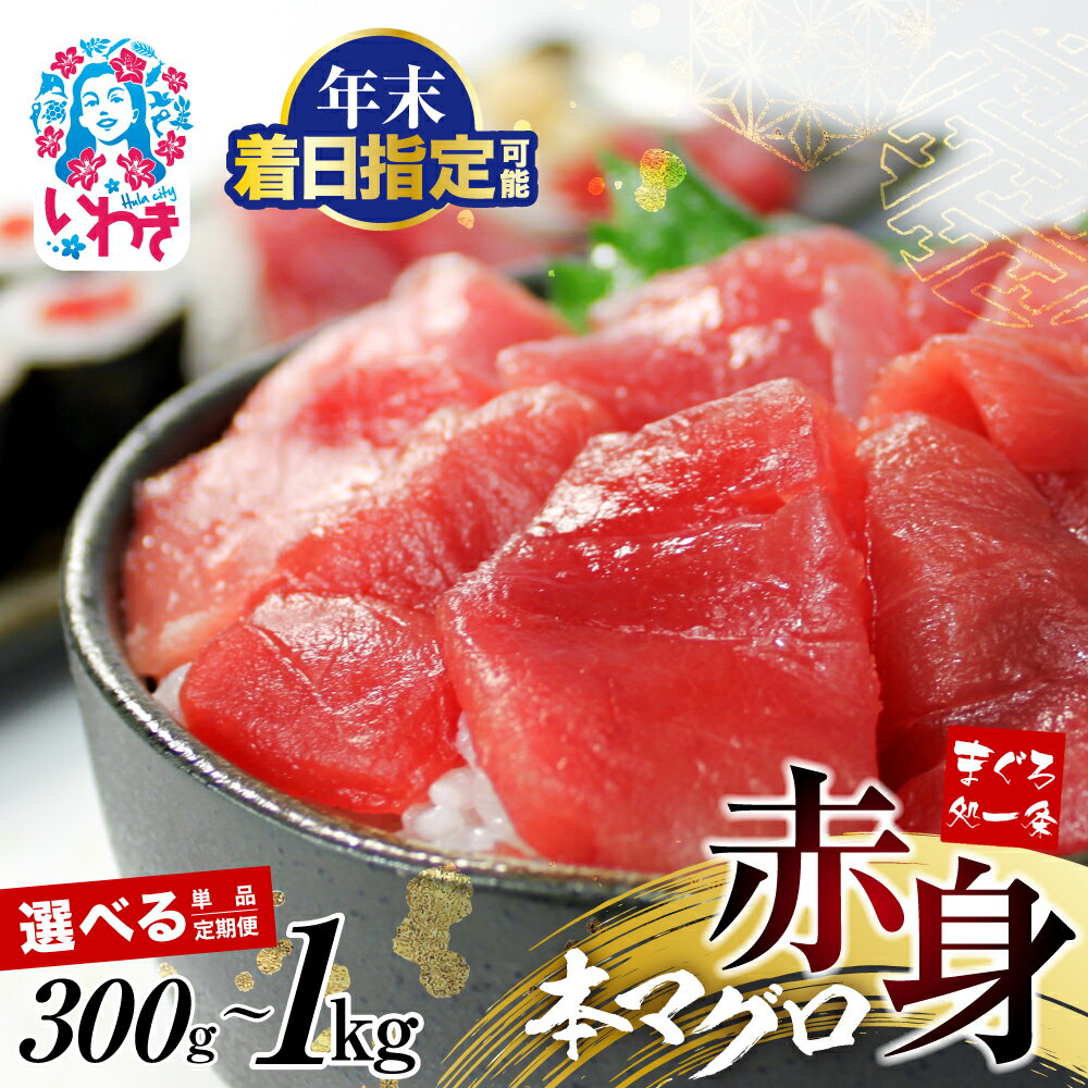 【ふるさと納税】 本マグロ 赤身 300g 1kg 選べる 定期便 ｜ 解凍レシピ付 1サクずつ 真空包装 まぐろ 鮪 寿司 海鮮丼 まぐろ処一条 年内発送 年内配送｜指定日 年末にお届け