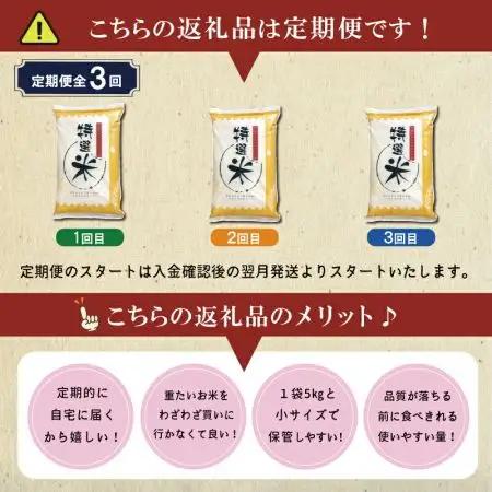 コシヒカリ【定期便3ヶ月】特選米コシヒカリ 5kg MK17