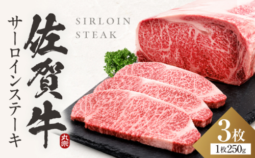 【7営業日以内発送！】 佐賀牛 サーロインステーキ 750g(250g×3) 吉野ヶ里町/丸宗ミート [FDP029]