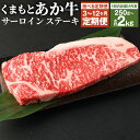 【ふるさと納税】【選べる定期便】くまもと あか牛 サーロインステーキ 250g/500g/1kg/1.5kg/2kg 3ヶ月/6ヶ月/12ヶ月 定期便 選べる内容量 ソース・胡椒付き 牛肉 和牛 お肉 2等級以上 冷凍 熊本県産 国産 送料無料