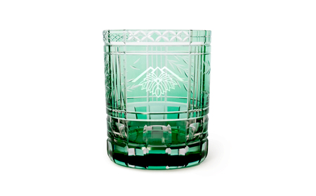 浅草切子 KANA KURITA「蔦屋重三郎 切子グラス（エメラルド）」木箱入り_0012-140-T07