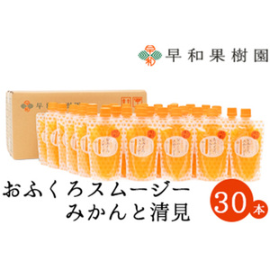 【早和果樹園】おふくろスムージーみかんと清見30本入り 飲むみかんゼリー(パウチタイプのジュレ)(B1094-1)