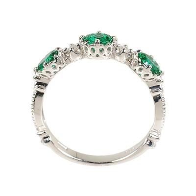 ふるさと納税 京都市 【京セラ】クレサンベール〈エメラルド・天然ダイヤモンド〉リング【5月誕生石】(ジュエリー) |  | 01