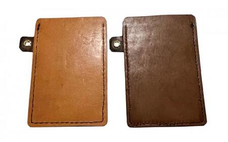 パスケース Aタイプ：穴あき 焦げ茶