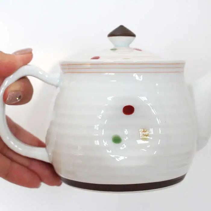 【波佐見焼】色彩水玉（ ティーポット・ マグカップ ）3点セット 食器 皿 【陶芸ゆたか】 [VA92]  波佐見焼