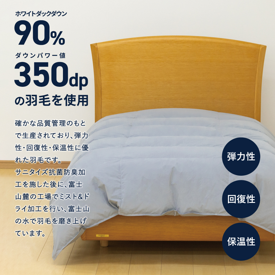 【数量限定】ちょうどいい薄手タイプの羽毛布団 ライトグレー シングル 羽毛量0.5㎏ 掛け布団 薄手（羽毛量 0.5㎏）