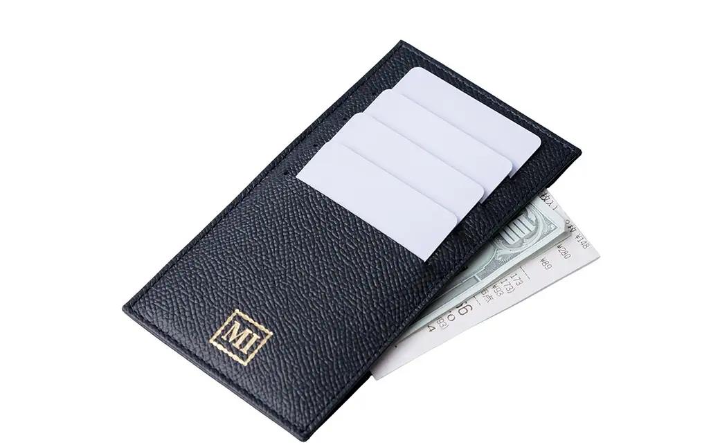 豊岡財布 ウォレットイン カードホルダー ドイツ製本革使用 ネイビー ZCD02 / カードケース  革 革小物 コンパクト 長財布に収まる  シンプル デザイン 無地 マスミ鞄嚢