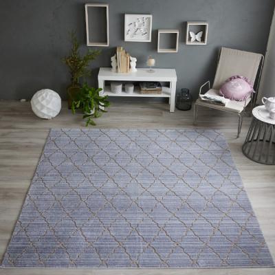 ふるさと納税 和泉市 【190×240cm】住まいに彩りを添える カーペット ラグ (コラベル) カラー:パープル |  | 01