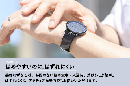 鯖江発！眼鏡職人が作った新感覚の腕時計 バングルウォッチ40　（バングル＋ウォッチ本体）シャイニング