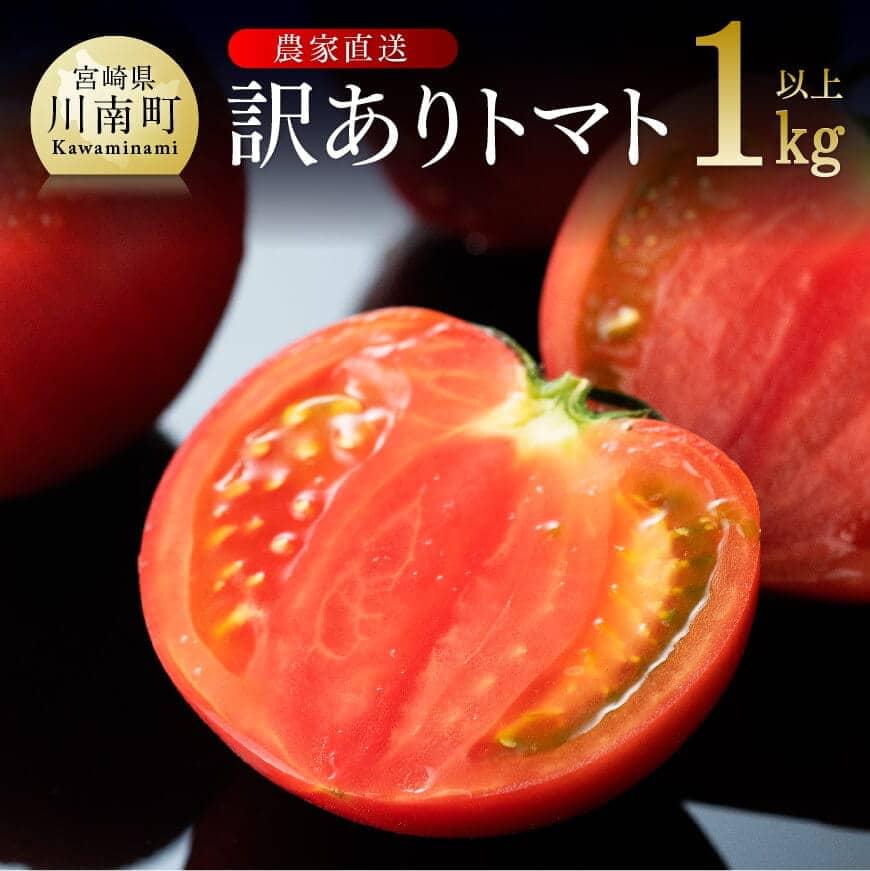 【ふるさと納税】【訳あり】宮崎県産とまと 川南町産トマト1kg（9〜18個） - とまと トマト 宮崎県産 川南町産 農家直送 送料無料 E6602