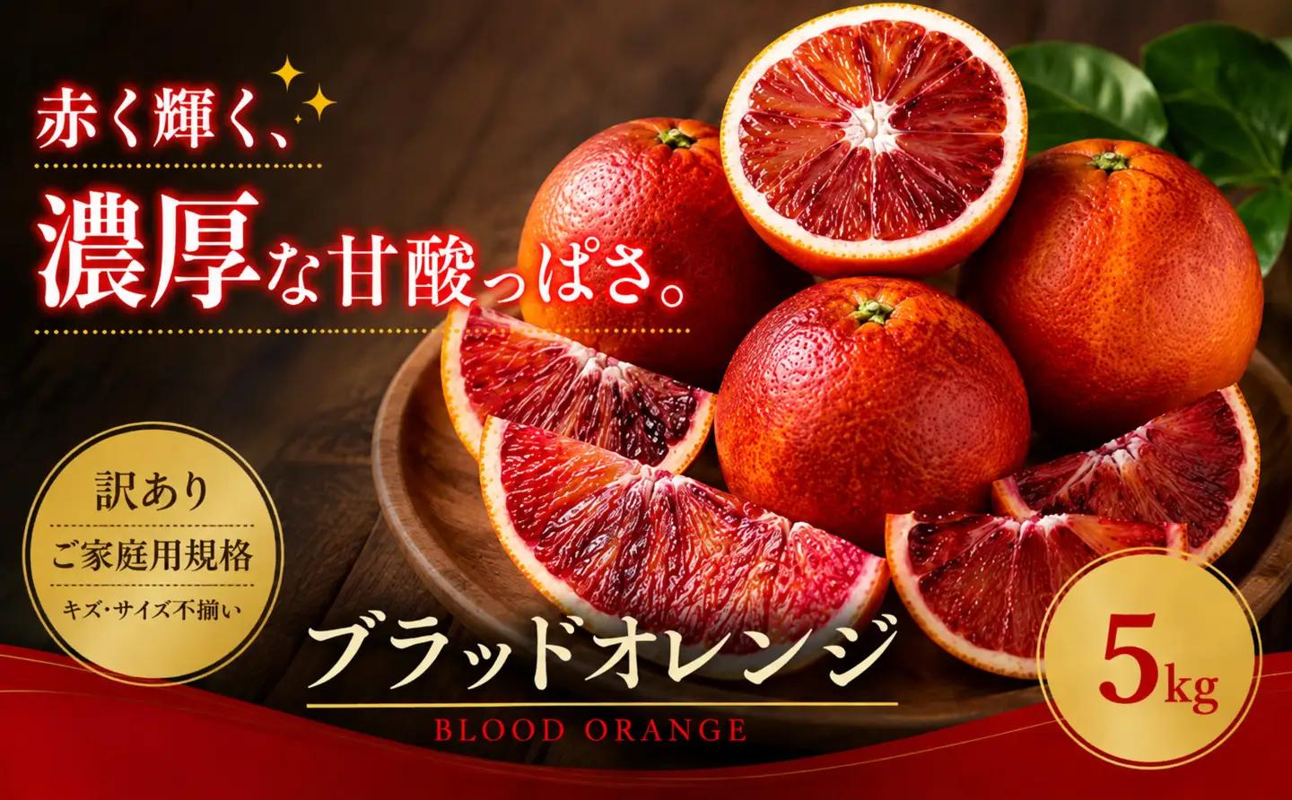 ＜訳あり 愛媛県産ブラッドオレンジ 合計約5kg＞『2027年2月下旬～4月上旬迄に順次出荷予定』 赤い 果肉 濃厚 甘い ご家庭用 果汁 果物 くだもの フルーツ みかん オレンジ 柑橘 人気柑橘 特産品 株式会社OSN 愛媛県 西予市 【常温】OOS0026
