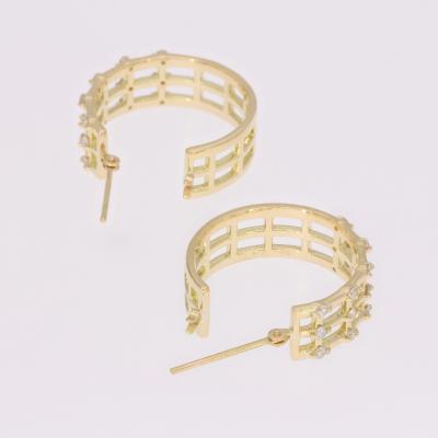 ふるさと納税 甲府市 K18YG　透かし模様　ダイヤモンドフープピアス(0.42ct)　EJ-107 |  | 02