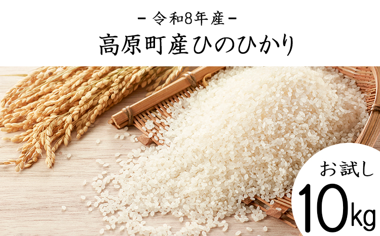 【令和8年産 新米】宮崎県高原町産 ひのひかり白米 10kg TF0856-P00079
