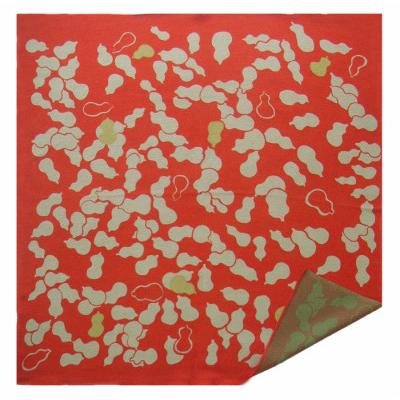 ふるさと納税 与謝野町 正絹縮緬友禅風呂敷 瓢箪 (赤) 約45cm×47cm |  | 01