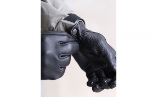 LAMP GLOVES -UTILITY GLOVE MID-(カラー：ブラック／サイズ：S)【革手袋 レザー グローブ 鹿革 メンズ レディース Lamp gloves ランプグローブス ミッド ドライビンググローブ バイカー ファッション 手袋 香川県 さぬき市】