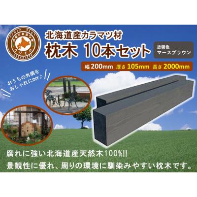 ふるさと納税 標茶町 北海道産カラマツ枕木(200×105×2000)10本セット