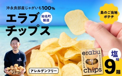erabu chips（塩） 9箱セット　C068-001-09