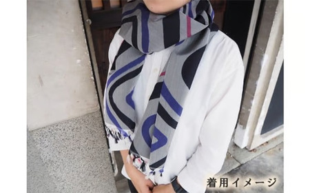 秩父銘仙ストール「水玉　薄ムラサキ」 ／ ショール ファッション小物 伝統工芸 埼玉県 特産品 No.464-03