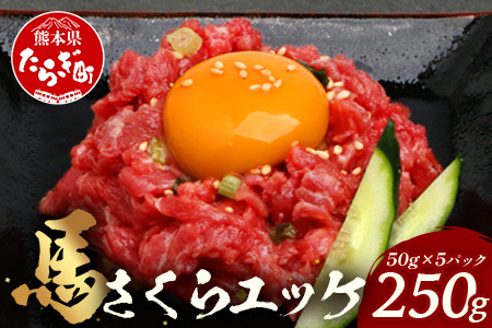 【 年内お届け 】熊本県 馬さくらユッケ 250g（50g×5） ※12月18日～28日発送※ 年内発送 年内配送 041-0150-R612