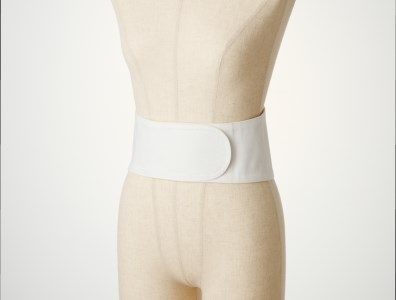 腰貴妃ベルト（女性用） ホワイト／Lサイズ（75～80cm）職人の手作り レディース 簡単 装着 ウエストサポーターサポート 美しい姿勢 マジックテープ立ち仕事 日本製 国産 お取り寄せ 送料無料 広