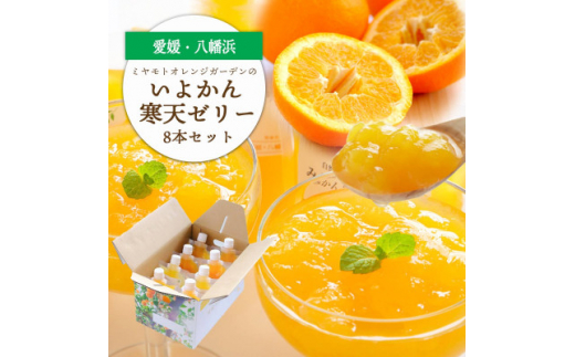 愛媛から「いい予感」♪ はじける香り いよかん寒天ゼリー 8本セット＜C25-23＞【1255530】