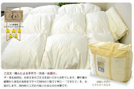 ザ・羽毛ふとん/立体キルト 布団 睡眠 寝具 ふとん【251-000022-10】【12-18】