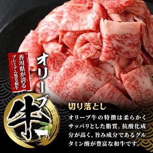 ＜数量限定＞ 香川県産 オリーブ牛 切り落とし (計600g・300g×2) 国産 牛肉 黒毛和牛 冷凍 【man146】【カワイ】