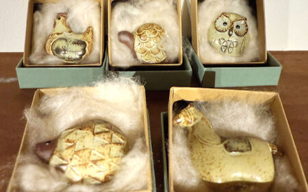 【瀬戸焼】動物ブローチ　5種セット（AC94-98）　/　瀬戸焼 ギフト ブローチ[BBAJ023]