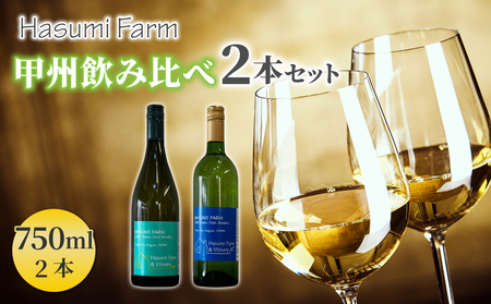 【限定】珍しい甲州種を使用した甲州飲み比べ 2本セット（はすみふぁーむ）