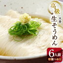 【ふるさと納税】そうめん 生麺 もっちり 高級 大岩生そうめん 6人前 特製つゆ付き / 旅館だんごや / 富山県 上市町 [32280121] 冷蔵 素麺 めんつゆ 自家製麺 麺 めん 生麺 生めん