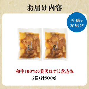和牛100％の贅沢なすじ煮込み 250g×2個 500g 牛すじ 煮込み すじ煮込み 牛すじ煮込み  093-10