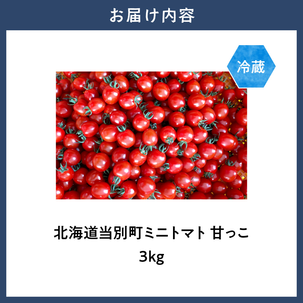 北海道当別町化学農薬不使用ミニトマト：甘っこ3kg_tb36-001