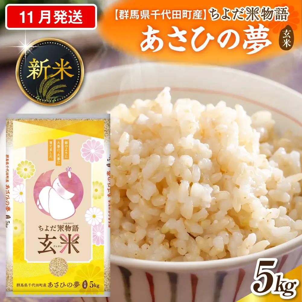 2026年11月発送 群馬県千代田町産 あさひの夢 5kg×1袋 (玄米)