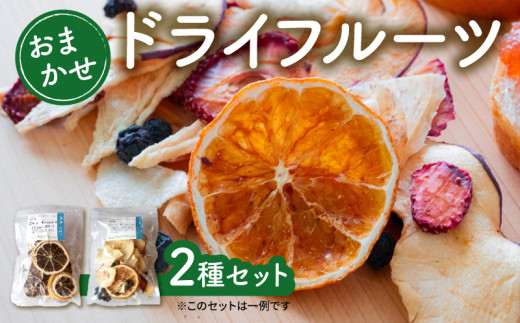 ＜砂糖不使用＞ドライフルーツおまかせ2種セット / ドライフルーツ 砂糖不使用 おまかせ2種セット 国産 次郎柿 ブラッドオレンジ みかん レモン いちご ブルーベリー 新高梨 りんご スイーツ デザ